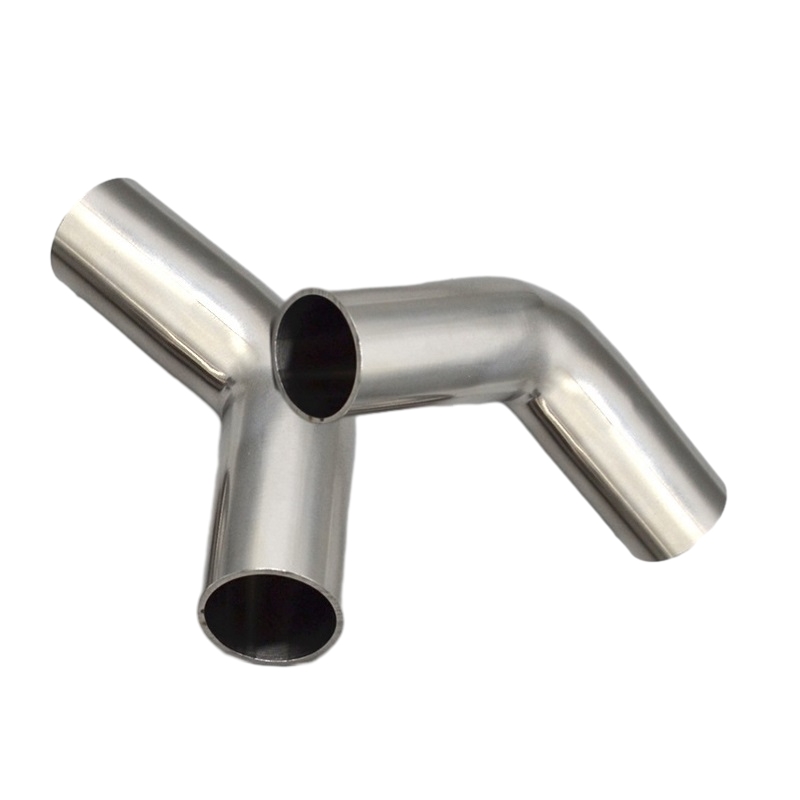Grade alimentaire Haute précision en acier inoxydable de 45 ° de long Couplage de tube de rayon